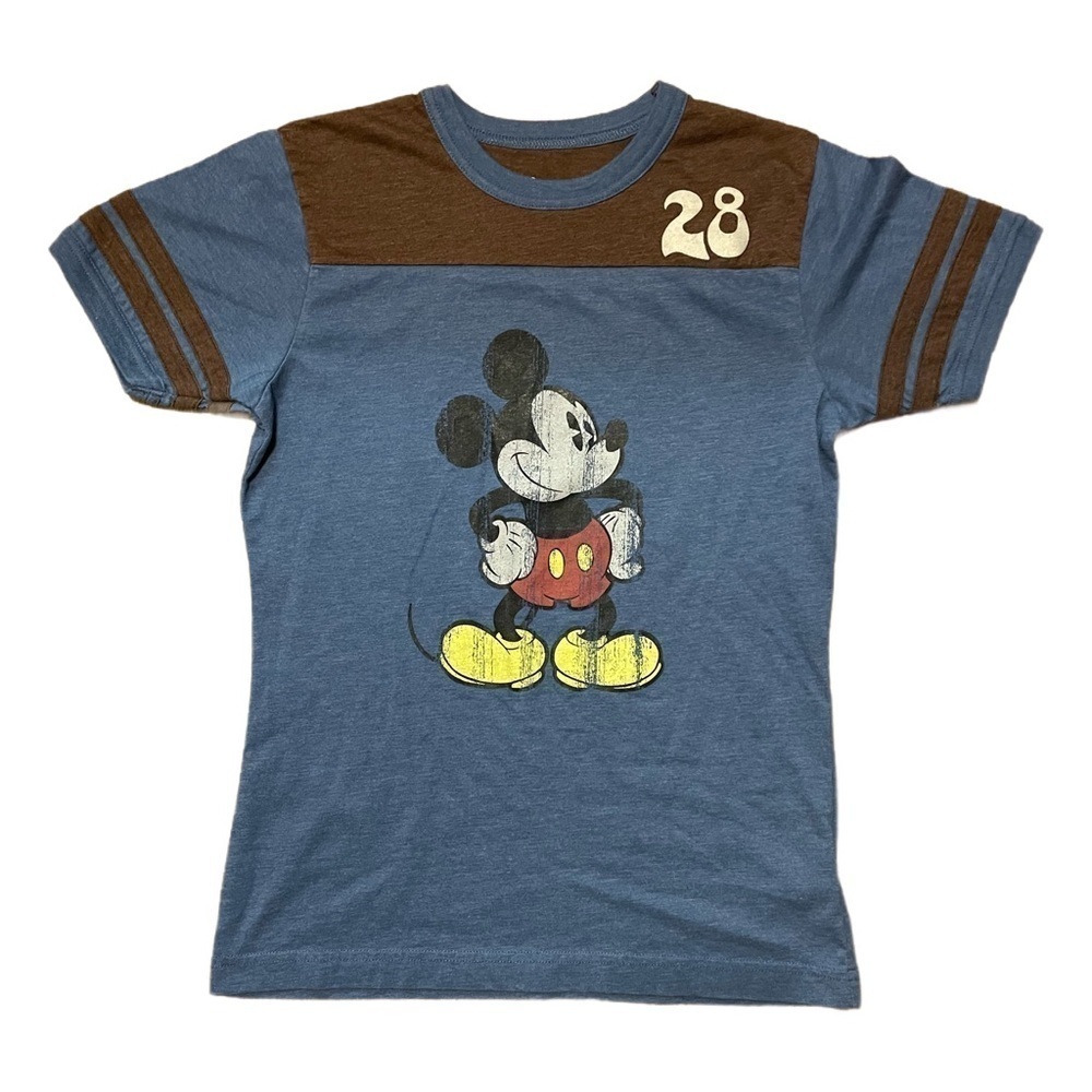Walt Disney World Distressed Mickey Mouse Heather blue Jersey T-shirt Boys